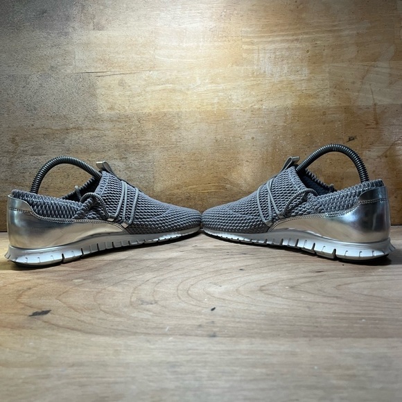 Cole Haan ZeroGrand Quilted Womens Size 9B Shoes Sneakers Gray Silver - Picture 5 of 8
